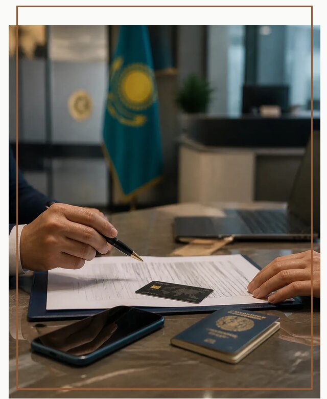 Открытие счета и банковской карты в Казахстане в Сатке